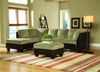 Sectional in Herbal Bella Microfiber / Bi-cast Vinyl - 9838HB