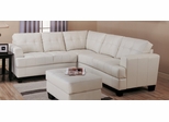 Sectional Sofa in Cream Leather - Coaster