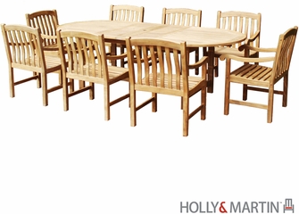 SEI 9 Piece Teak Dining Set