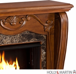 SEI Cardona Gel Fuel Fireplace - Walnut