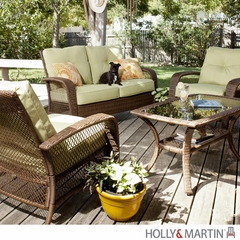 SEI Cooper 4pc Steel Woven Deep Seating Set