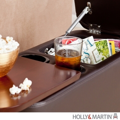 SEI Entertainment Companion Table - Caf Brown