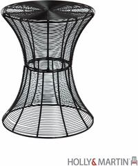 SEI Indoor/Outdoor Round Metal Accent Table, 18.5 Inch - Black