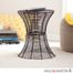 SEI Indoor/Outdoor Round Metal Accent Table, 18.5 Inch - Black