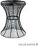 SEI Indoor/Outdoor Round Metal Accent Table, 18.5 Inch - Black