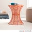 SEI Indoor/Outdoor Round Metal Accent Table, 18.5 Inch - Orange