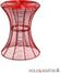 SEI Indoor/Outdoor Round Metal Accent Table, 18.5 Inch - Red