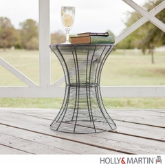 SEI Indoor/Outdoor Round Metal Accent Table, 18.5 Inch - Silver