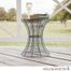 SEI Indoor/Outdoor Round Metal Accent Table, 18.5 Inch - Silver
