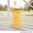 SEI Indoor/Outdoor Round Metal Accent Table, 18.5 Inch - Yellow