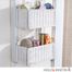 SEI Over-The Door 3-Tier Basket Storage - White