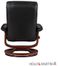 SEI Recliner and Ottoman - Black Bonded Leather, U-Base