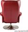SEI Recliner and Ottoman - Brick Red Bonded Leather