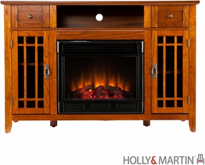 SEI Salinas Electric Media Fireplace - Mission Oak
