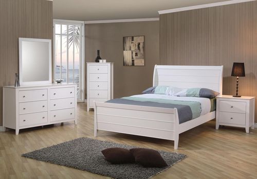 Selena 5PC Bedroom Set in White - 400231X