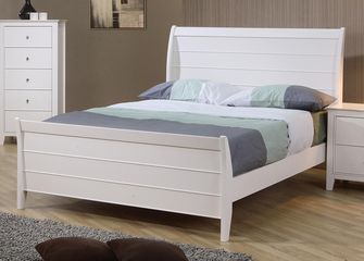 Selena Sleigh Bed with Panel Detail - 400231T