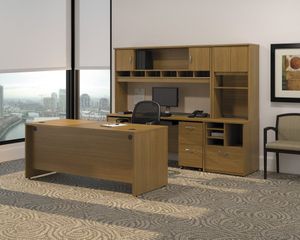 Series C Warm Oak Collection - Bush Office Furniture - SC-PKG-1-WO