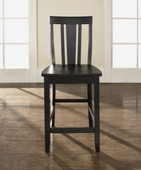 (Set of 2) Shield Back Bar Stool in Black Finish with 24 Inch Seat Height - Crosley Furniture - CF500124-BK