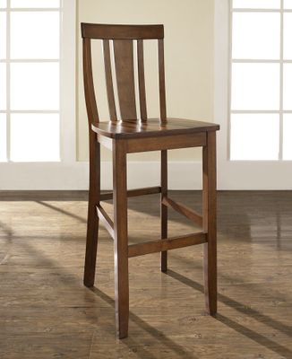 (Set of 2) Shield Back Bar Stool in Classic Cherry Finish with 30 Inch Seat Height - Crosley Furniture - CF500130-CH