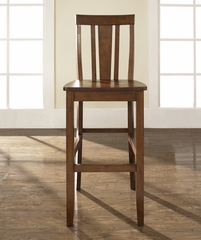 (Set of 2) Shield Back Bar Stool in Classic Cherry Finish with 30 Inch Seat Height - Crosley Furniture - CF500130-CH