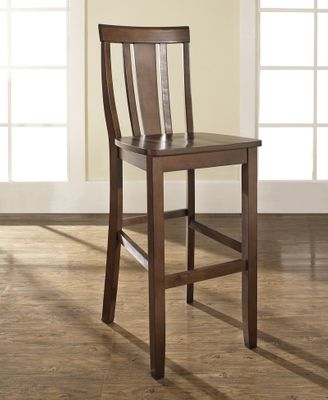 (Set of 2) Shield Back Bar Stool in Mahogany Finish with 30 Inch Seat Height - Crosley Furniture - CF500130-MA