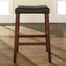 (Set of 2) Upholstered Saddle Seat Bar Stool in Classic Cherry Finish with 29 Inch Seat Height - Crosley Furniture - CF500229-CH