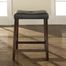 (Set of 2) Upholstered Saddle Seat Bar Stool in Vintage Mahogany Finish with 24 Inch Seat Height - Crosley Furniture - CF500224-MA