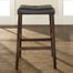 (Set of 2) Upholstered Saddle Seat Bar Stool in Vintage Mahogany Finish with 29 Inch Seat Height - Crosley Furniture - CF500229-MA