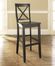 (Set of 2) X-Back Bar Stool in Black Finish with 30 Inch Seat Height - Crosley Furniture - CF500430-BK