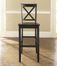 (Set of 2) X-Back Bar Stool in Black Finish with 30 Inch Seat Height - Crosley Furniture - CF500430-BK