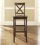 (Set of 2) X-Back Bar Stool in Mahogany Finish with 30 Inch Seat Height - Crosley Furniture - CF500430-MA