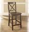 (Set of 2) X-Back Bar Stool in Vintage Mahogany Finish with 24 Inch Seat Height - Crosley Furniture - CF500424-MA