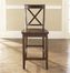 (Set of 2) X-Back Bar Stool in Vintage Mahogany Finish with 24 Inch Seat Height - Crosley Furniture - CF500424-MA