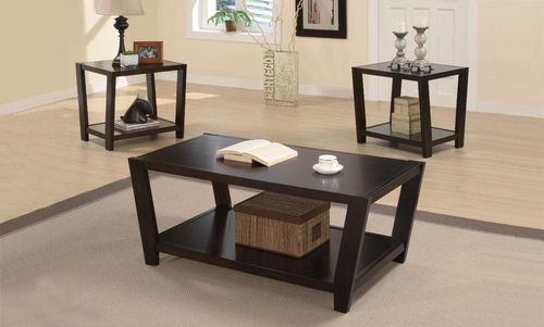 Set of 3 Occasional Tables Set in Dark Cappuccino - 701510