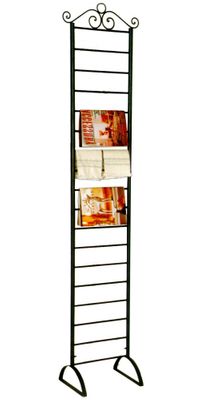 Shelf/Blanket/Magazine/Towel Rack - Black - Pangaea Home and Garden Furniture - FM-0010-K