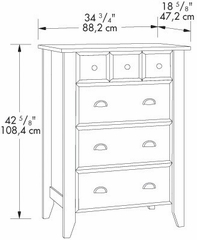 Shoal Creek 4-Drawer Chest Oiled Oak - Sauder Furniture - 410288