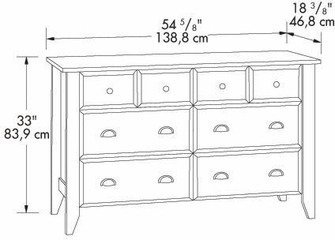 Shoal Creek Dresser Jamocha Wood - Sauder Furniture - 409937