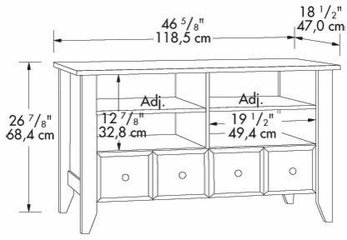 Shoal Creek Panel TV Stand Jamocha Wood - Sauder Furniture - 409795