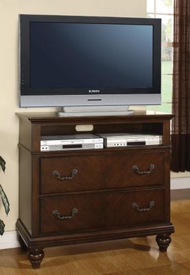 Sidney Media Chest in Dark Cherry - 202066