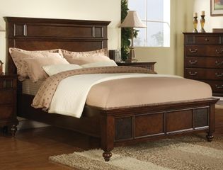 Sidney Platform Style Bed in Dark Cherry - 202061Q