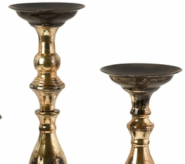 Simone Metallic Candleholders (Set of 3) - IMAX - 12942-3