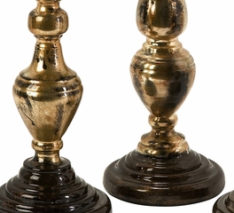 Simone Metallic Candleholders (Set of 3) - IMAX - 12942-3
