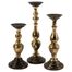 Simone Metallic Candleholders (Set of 3) - IMAX - 12942-3