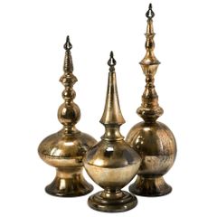 Simone Metallic Finials (Set of 3) - IMAX - 12938-3
