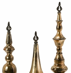Simone Metallic Finials (Set of 3) - IMAX - 12938-3