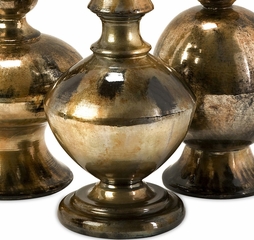 Simone Metallic Finials (Set of 3) - IMAX - 12938-3
