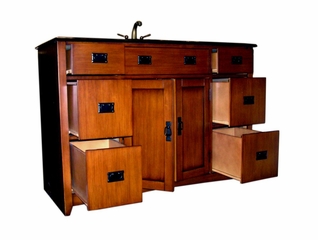 Sink Cabinet in Medium Brown - P5434-03A-3