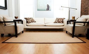 Sisal Rug - 30" x 108" - Sisal Boucle Weave with Brown Cotton Border - AMB0108-0269