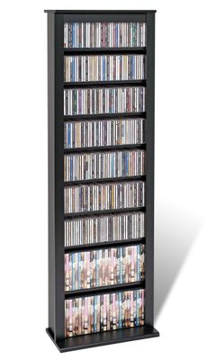 Slim Barrister Tower in Black - Prepac Furniture - BMB-0400