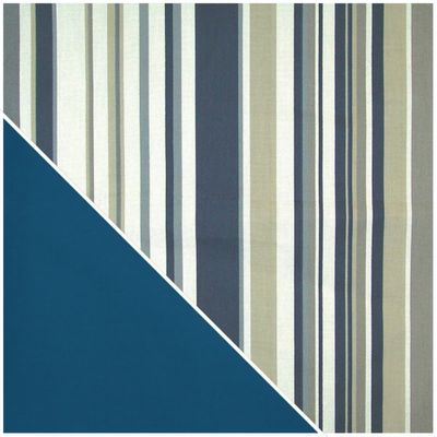 Slipcover for Twin Size E-Frame in Newport Blue - Deco Pleated - 33-1413-637